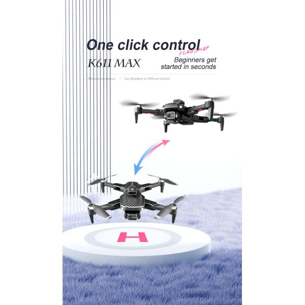 Складчивый аэрофотограф Квадкоптер K818 Max Mini Drone с 4k HD камерой Smart Brushless Motor и препятствиями