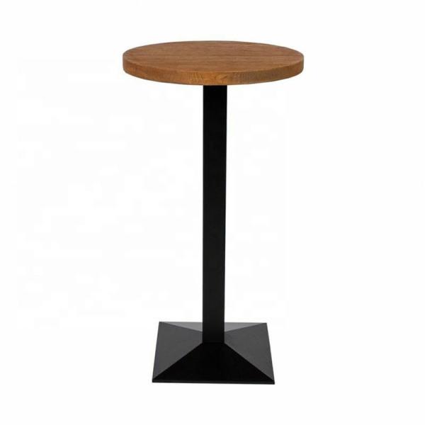 Fireproof Wooden Top Bistro Bar Tables Square NO Folded Dining Room Furniture