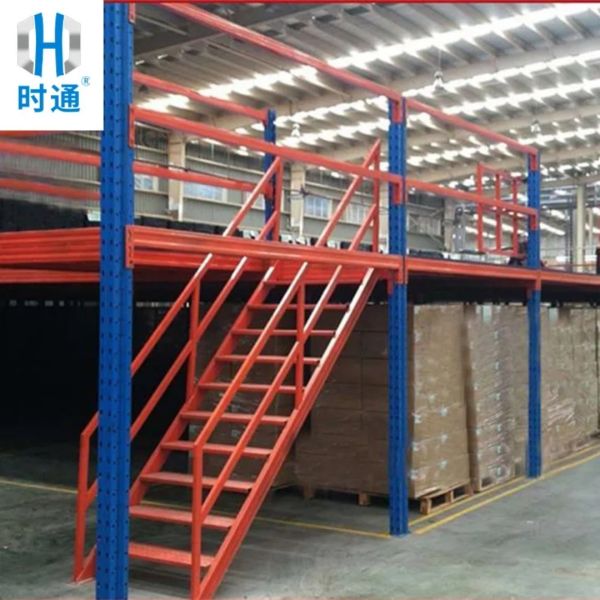 Q235B/Q345B Steel Mezzanine Platform with 300-800kg/㎡ Bearing Capacity and Customizable Size
