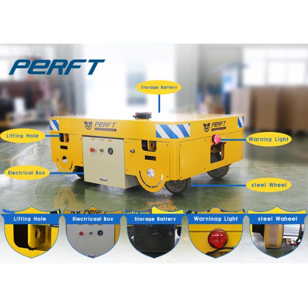 AGV Intelligent Motorized Transfer Trolley / Electric Trackless Flatbed Trolley