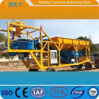 Planta HZS75 de tratamento por lotes concreta móvel