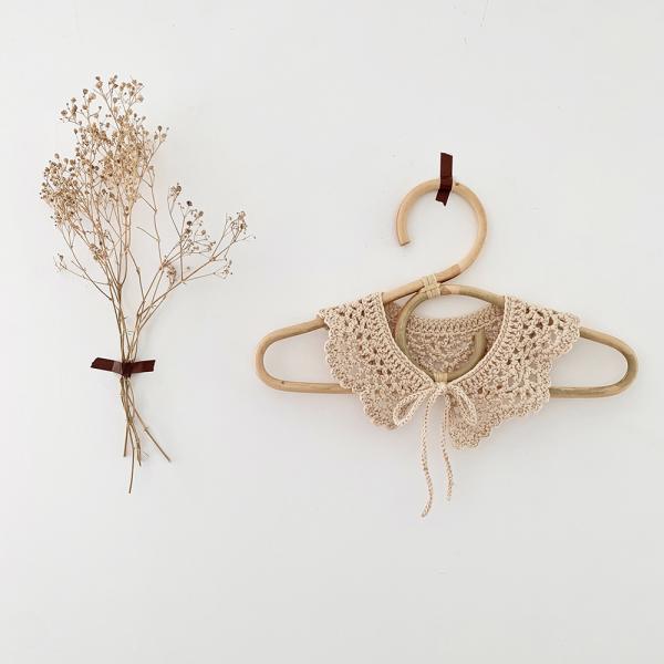 Y-F Wholesale Eco-Friendly Kids Fashion Handmade Crochet Floral Embroidery 100% Cotton Lace Collar with Hollow Neckline