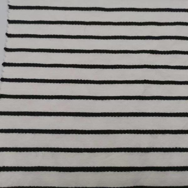 Blended Home Textile Fabrics Antibacterial Breathable Stripe 30% Linen 70% Cotton
