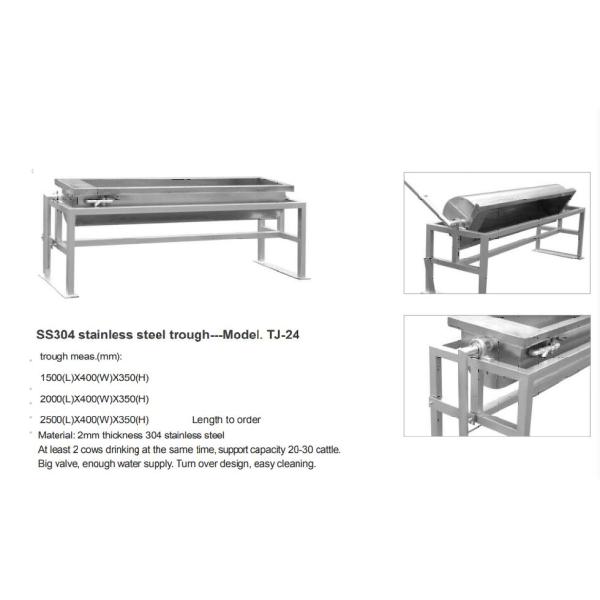Durable Cattle Drinking Trough 304 Stainless Steel Waterer for Dairy Farms