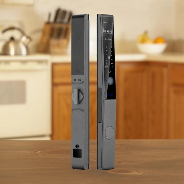 Porte en alliage à rupture thermique, coupe-feu, nouveau système de serrure électrique d'hôtel RFID, porte intelligente