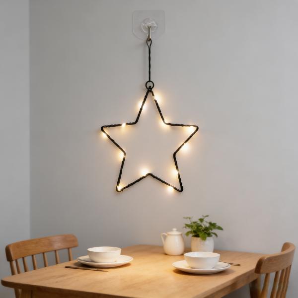 LED Lightsource Iron Art Decorative Lights Including Battery Case Made from PP Plastic and Micro Wire Containing 55 Percent Copper 45 Percent Aluminum Perfect for Indoor Outdoor