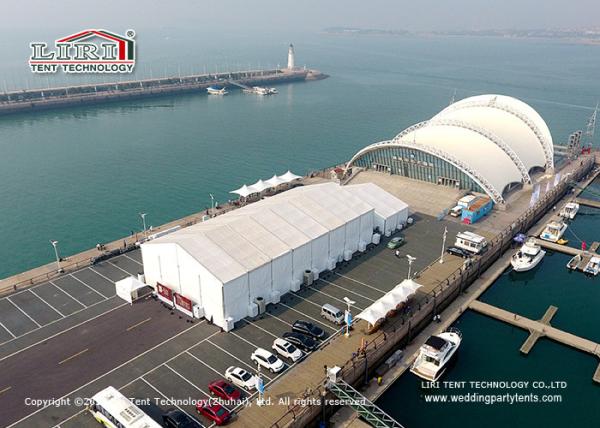 White Marquee Canopy Tent For 500 People Fashion Show / Exhibition