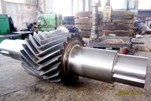 Forged SAE 4340 Steel Transmission Precision Spare Parts Herringbone Gear Shaft