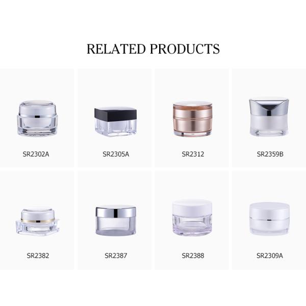 Environmental friendly white pp plastic cosmetic jars 100g 200g SR23A4