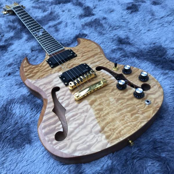 Custom F Hole SG Electric Guitar Mahogany Body Neck