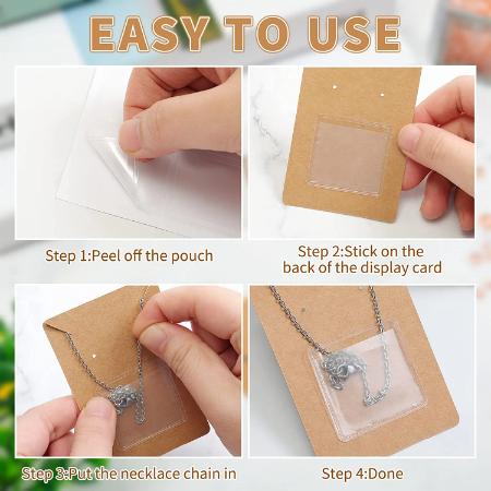 Самоклеящаяся печать ювелирные изделия дисплейная карточка 2023 пользовательский ожерелье сережка карточка с логотипом