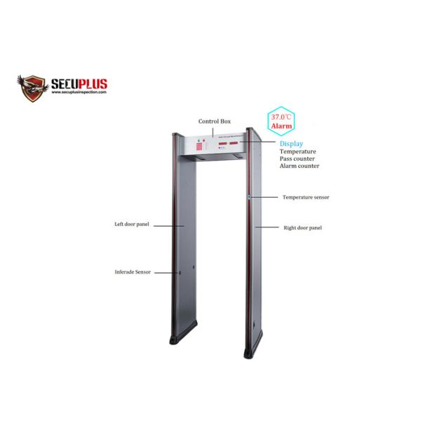 6/18 Zones Metal Detector Door Frame Infrared Ir Sensor Temperature Detection