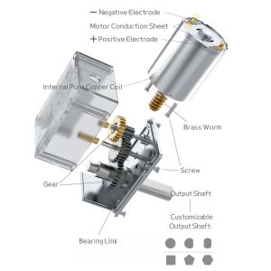 FT-46SGM370 12v 24v Dc Motor High Torque Low Noise Worm Gear Motor for Office Equipment