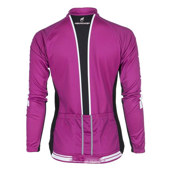 Purple Long Sleeve Cycling Warm Up Thermal Bike Jacket
