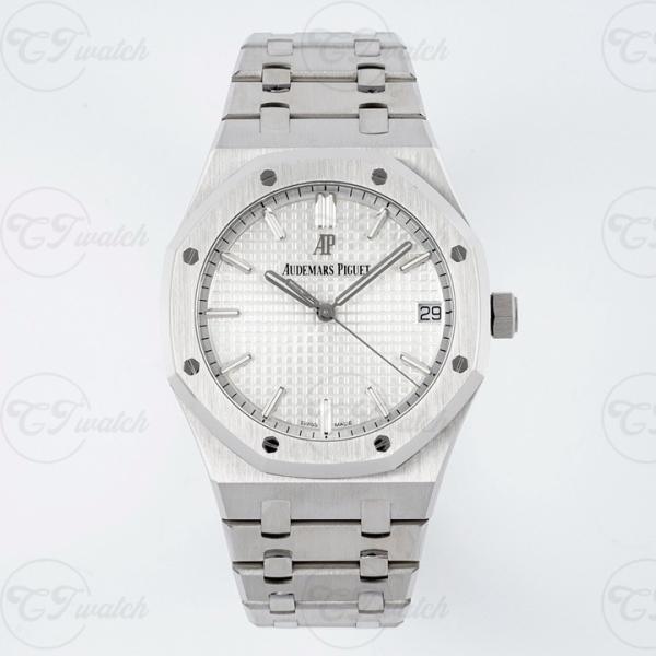 AP Royal Oak 15500ST White Dial Super Clone Automatic Watch 41mm CAL 4302 Swiss Movement ZF Factory