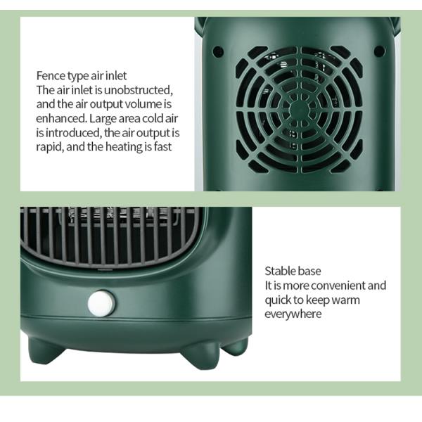 Нет Управляемый приложением 500 Вт Милый дизайн PTC Керамический столовой электрический обогреватель с горячим воздухом