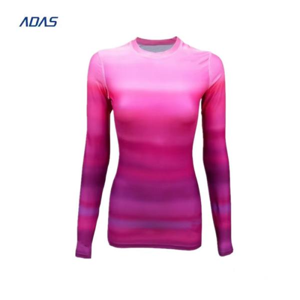 Digital Sublimation Printed SPF Swim Surf Rash Shirt For Unisex BJJ Rash Guard