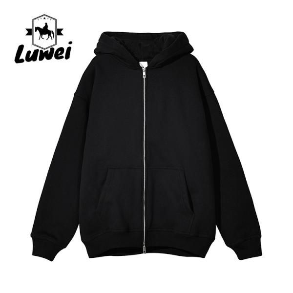 Grátis Designer Melanina Pesado Slimfit Superdimensional Pesado 360g Algodão Zip Hood Hoodies personalizados