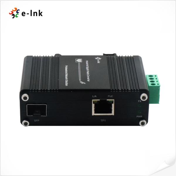 Micro Industrial 100/1000BASE-X SFP para 10/100/1000BASE-T 30W PoE mais conversor de mídia