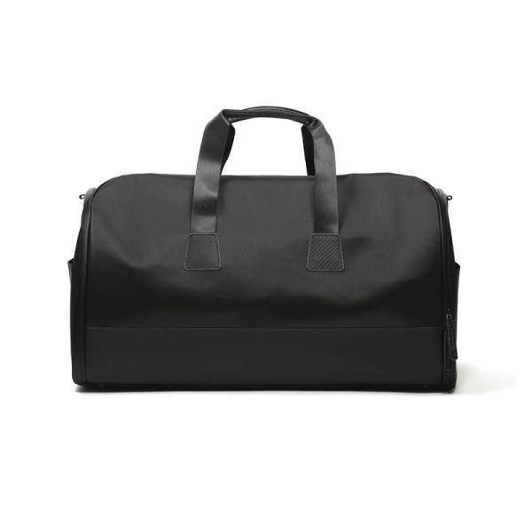 Black Garment Weekender Bag With Detachable Adjustable Shoulder Strap