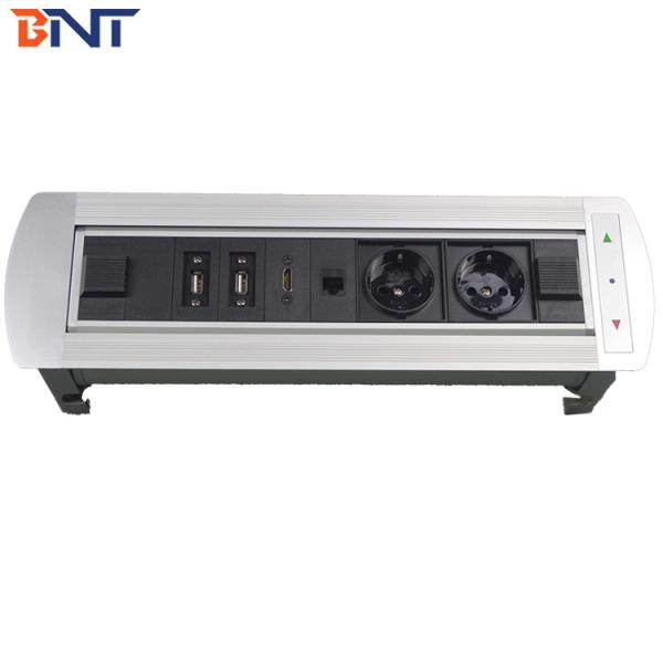 Customized supported popular motorized flip up desk mounted socket with EU plug