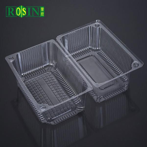 Rectangular Plastic Bakery Packaging Lightweight Disposable Pastry Box