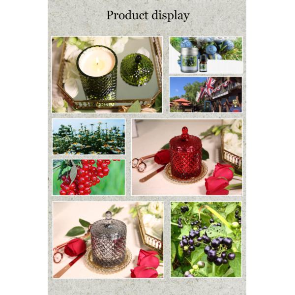 Color Cylinder Scented Jar Candle Soy Wax Jar With Glass Lid 500g Wax Weight