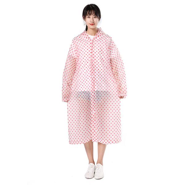 Rainy Outdoor Activity Hiking Long Reusable Waterproof EVA Raincoat for Adults