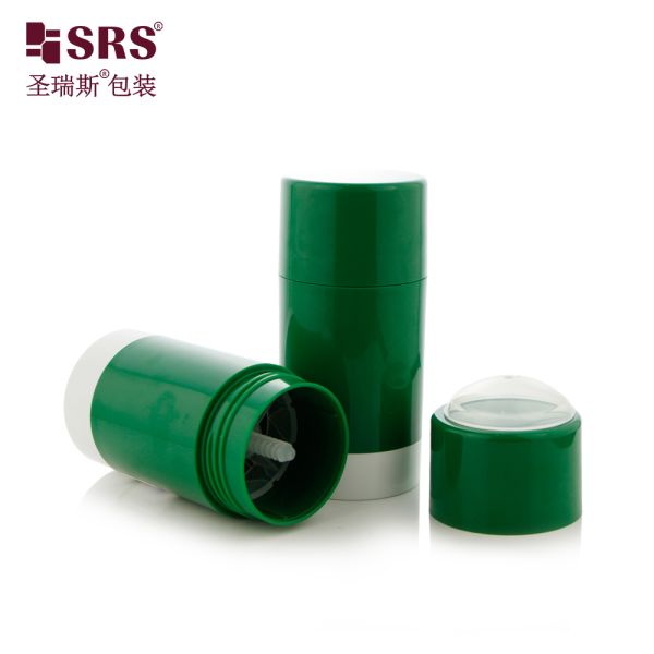 D048 Injection Custom Green Color Plastic PP PCR Deodorant Stick Container Wholesale Luxury Cosmetic Packaging