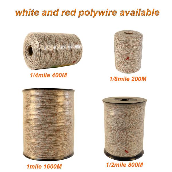 Electric Fence Wire with 9 Strands Stainless Steel Conductors for Reliable Conductivity, 3mm Diameter Portable Electric Fence Polywire, UV and Rust Resistant