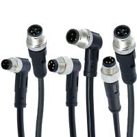 M12 prises 3 - 17 goupille des noyaux hommes-femmes en dehors des cables connecteur de capteur de M12 Pur