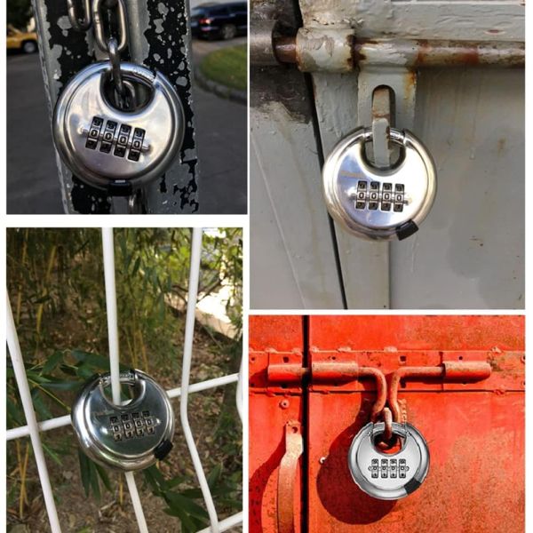 Rarlux Heavy Duty Combination Padlock Zinc Alloy 70mm with 4-Digit Password Waterproof Hardened Shackle