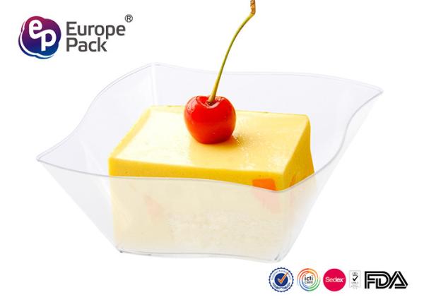 Polystyrene Disposable Plastic Dishes Clear Plastic Dessert Containers