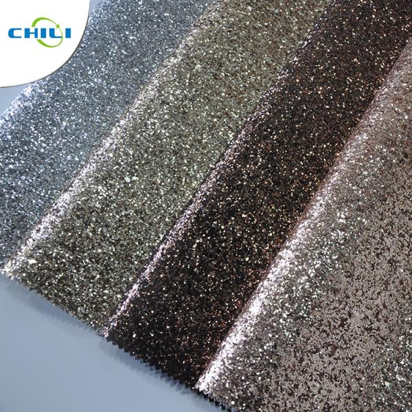 Pu Synthetic Glitter Leather Fabric Hair Ornament Applied 0.8±0.15mm Thickness