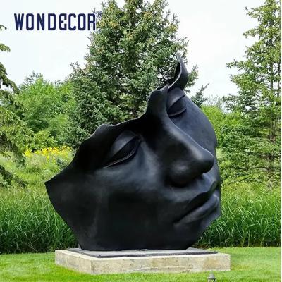 Estátua de bronze personalizada cara exterior do sumário da decoração do jardim da grande