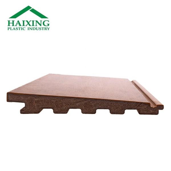 Solid WPC/PVC Wood Natural Plastic Fence Panel for Outdoor and Indoor Applications
