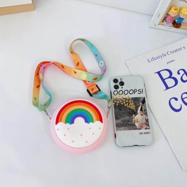 Силиконовый монетный кошелек с ключами Милая радужная бабочка Поднос для переодевания сумка Макияж сумка кошелек кошелек чемодан с ремешкой