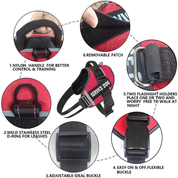 XS-XXL Nylon Pet Harness Dog Chest Harness No Pull High Visibility Dog Harness