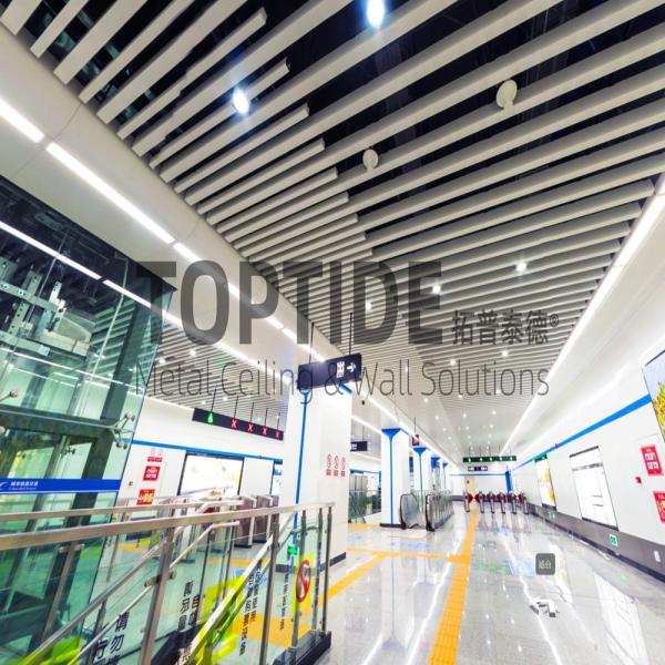 Custom Made Metal Suspended Linear Aluminium Drop Down Ceiling Grid