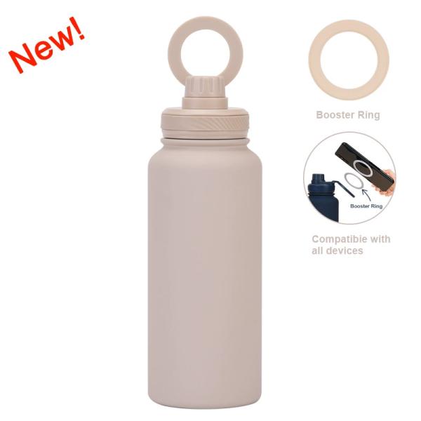 New Cross-border Mobile Phone Magnetic Stand Water Cup Outdoor Large-capacity 1L Insulated Cup Stainless Steel Sports Water Bottle