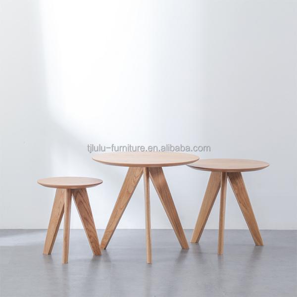 Home Furniture Modern Designs Adjustable Height Coffee Table Restaurant Round Solid Wood Dining Table