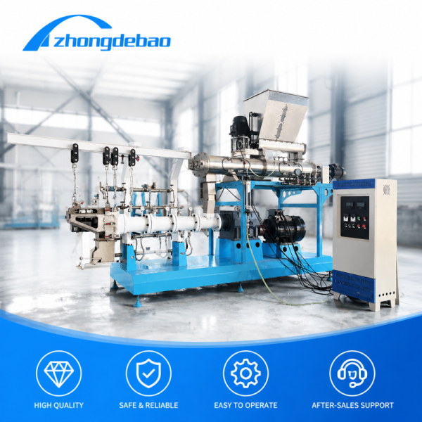 500 kg/h Floating Fish Feed Extruder — Wet-Type Twin-Screw Feed Extruder