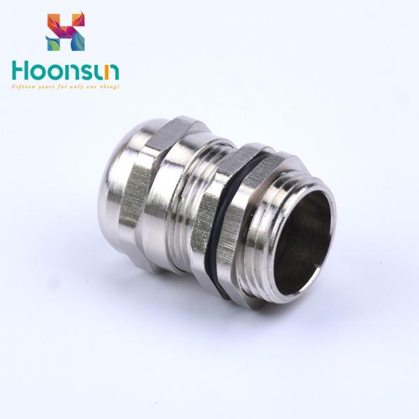 Nickel Plating Waterproof Cable Gland M Series / Silicone Rubber Metal Cable Gland
