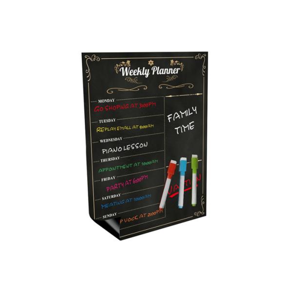 Dry Erase Chalkboard Magnetic Weekly Planner, Kitchen Fridge Magnet Calendar