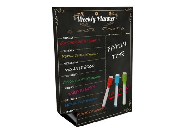 Dry Erase Chalkboard Magnetic Weekly Planner, Kitchen Fridge Magnet Calendar
