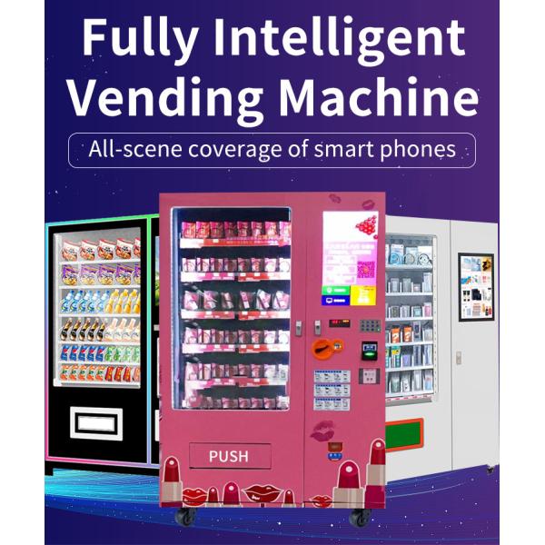 Indoor Free Standing Smart Advertising LCD Display Vending Machine With Custom Touch Screen UI, Remotely Managed Digital