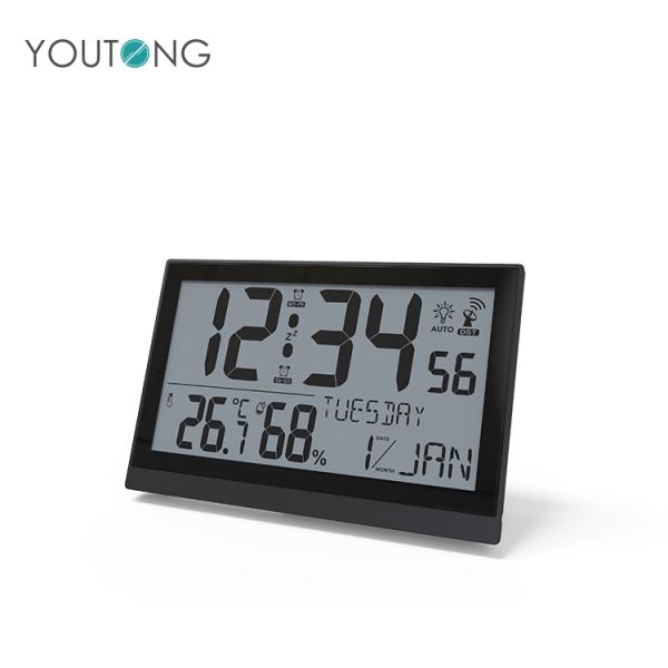 Function In-Out Temperature and Humidity RC Alarm Clock with LUMINOVA