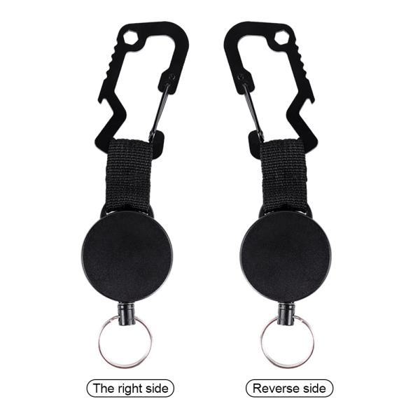 Деи значок катушка наружной тяжелой загрузки выдвижной ключевой цепь расширяемый карабинер 6875