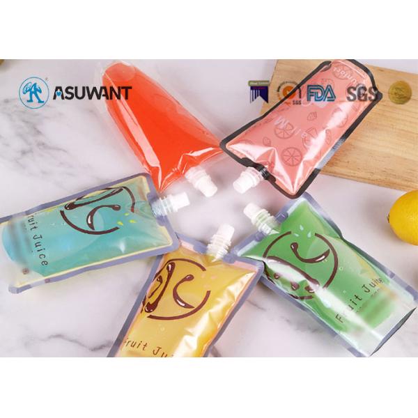 Self Suction Transparent PET 130 Mic Liquid Spout Bags