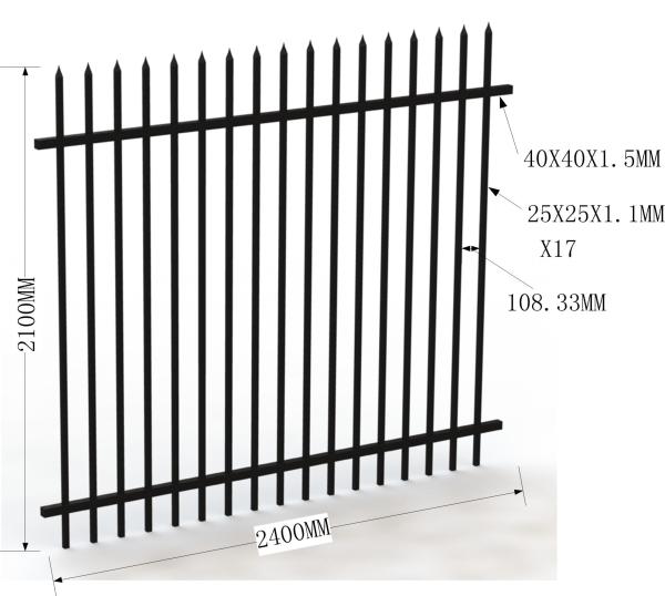 Garrison Fencing (China Supplier) | Black Color Garrison Fence